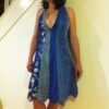 Blue Neck tie dress Dee fashion